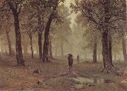 Ivan Shishkin Rain in an Oak Forest Sweden oil painting artist